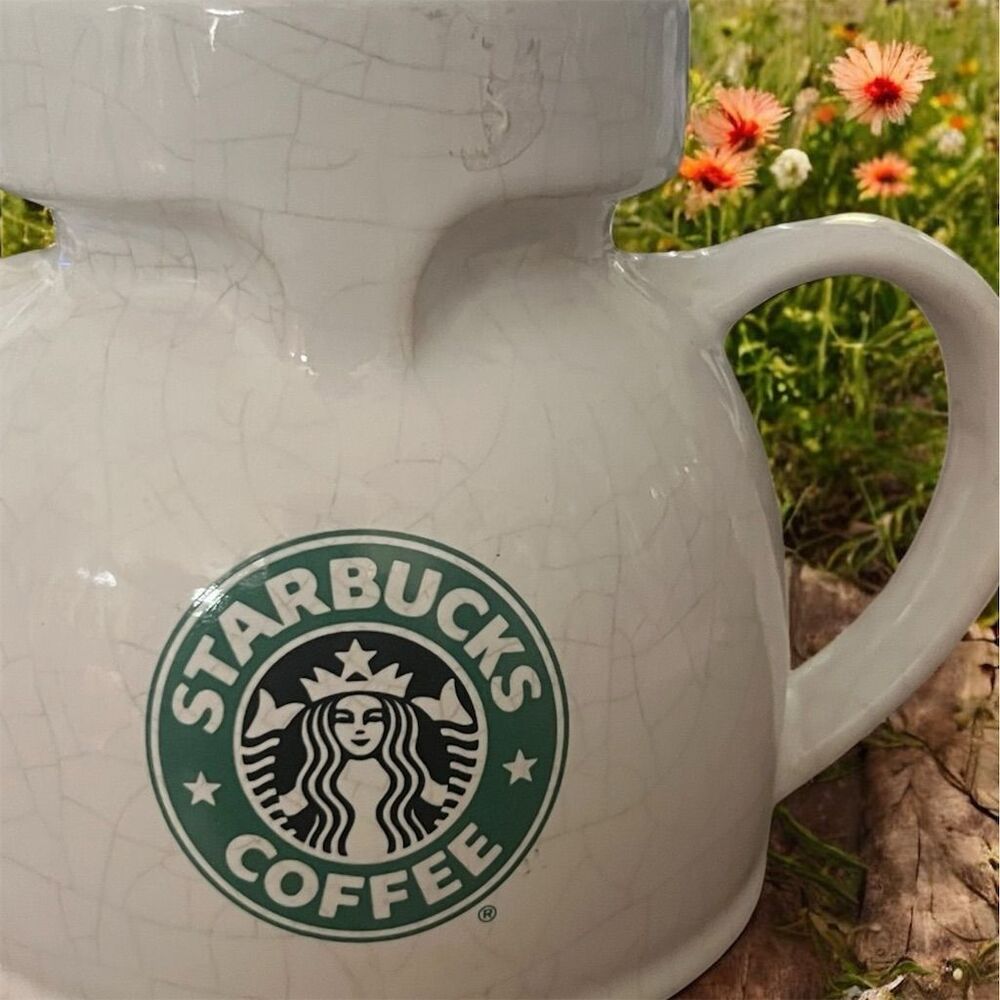 Starbucks Mermaid Siren Logo Chubby Wide Bottom Ceramic Large Mug Coffee Cup